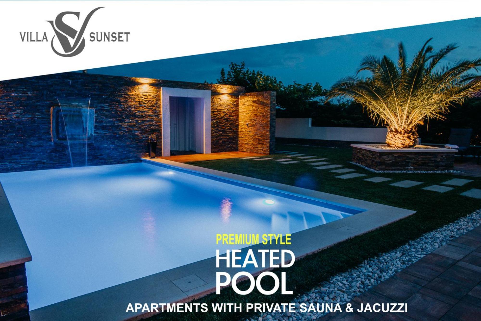 Villa Sunset Pool & Spa Apartments Zgornje Skofije Exteriér fotografie